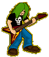animated man playing guitar